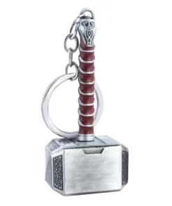 Thor hammer keychain red