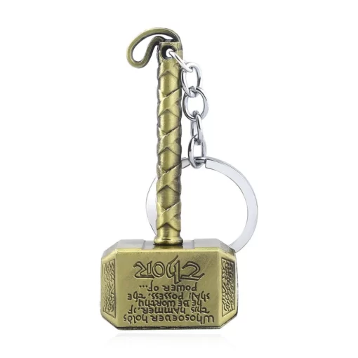 Thor hammer keychain yellow