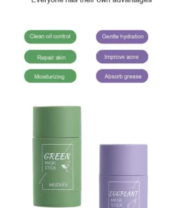 Green Tea Mask Stick vs eggplant