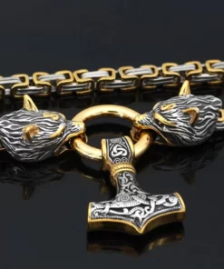 Thor Hammer Necklace gold