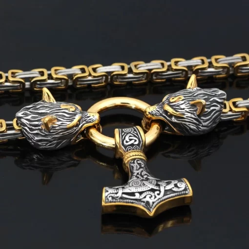 Thor Hammer Necklace gold