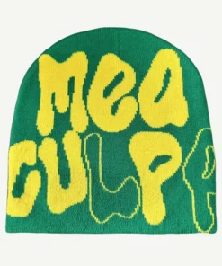 Mea-Culpa-Beanie-olive-green-and-yellow-2