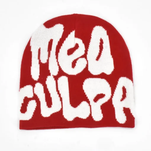 Mea-Culpa-Beanie-red-and-white