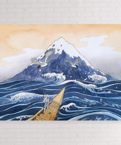 Hokusai wave painting