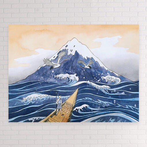 Hokusai wave painting