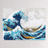 Japanese Hokusai wave pattern painting