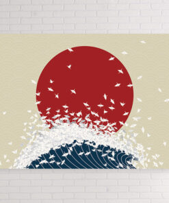 Japanese Hokusai wave pattern painting 6