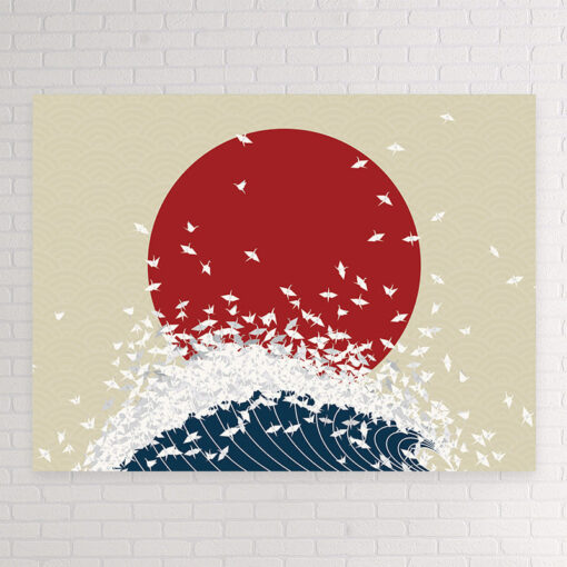 Japanese Hokusai wave pattern painting 6