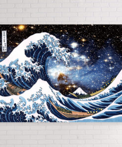 Japanese Hokusai wave pattern painting